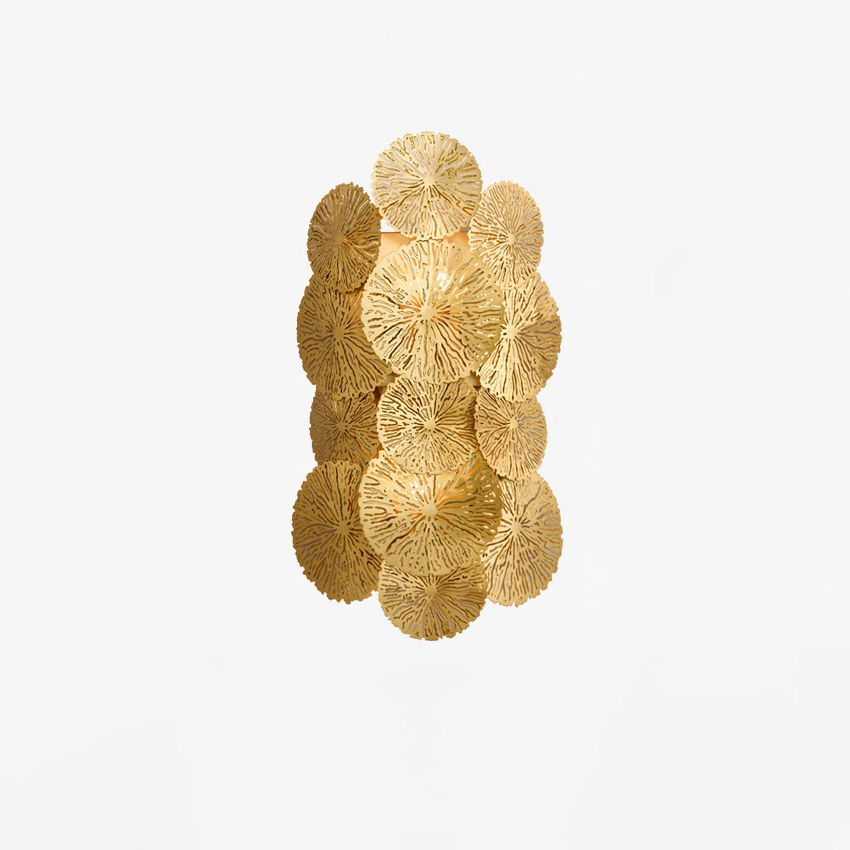 Rylso wandlamp Lotusbladeren messing