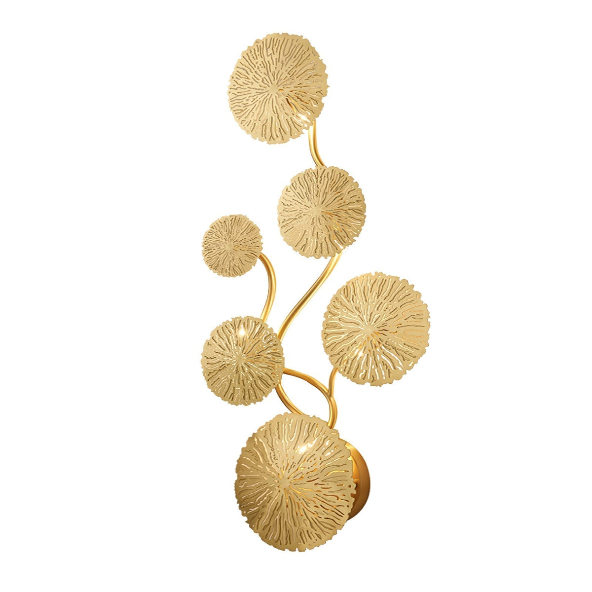 Rylso wandlamp Lotusbladeren messing