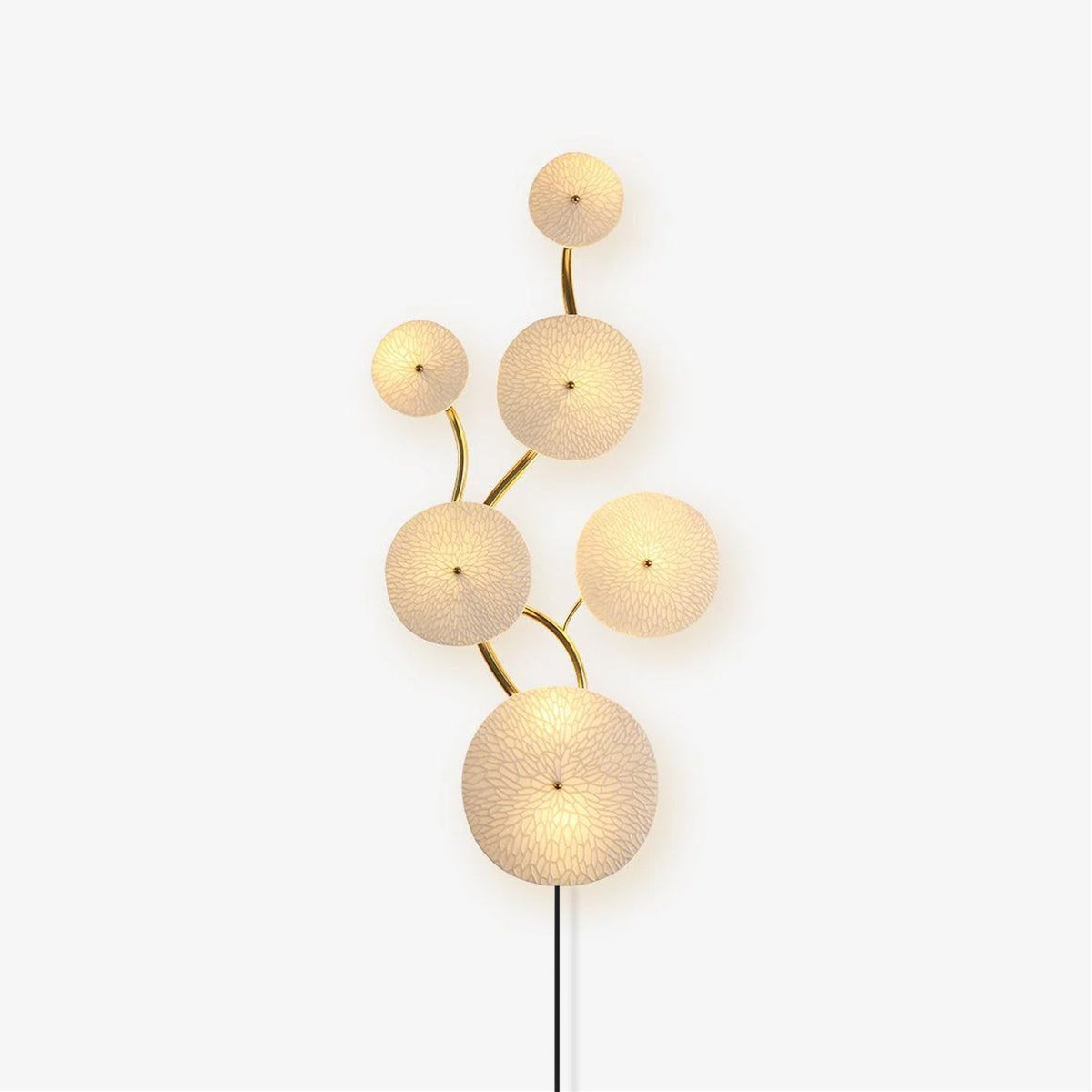 Lotus-bloemblaadjes wandlamp met stekker