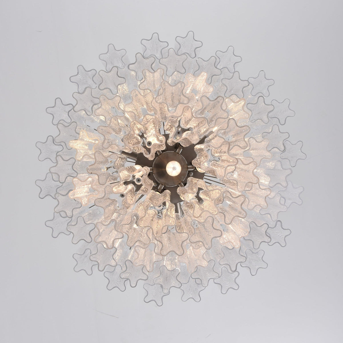 Lioreian kroonluchter met helder glas en meervoudige lagen kristalglow
