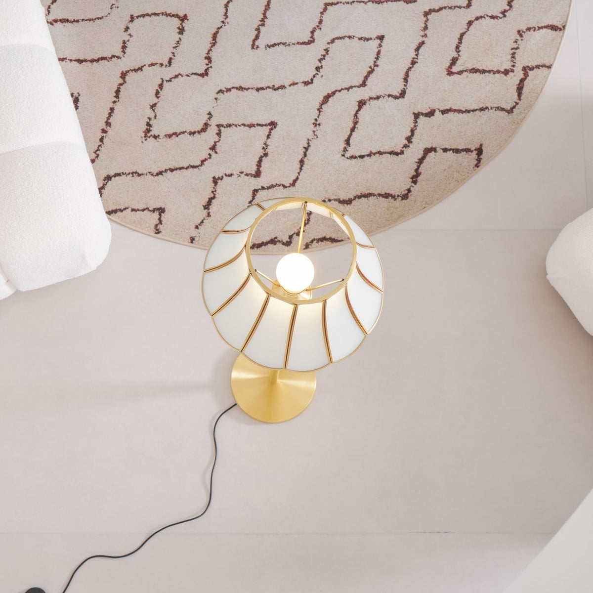 Caselette messing vloerlamp