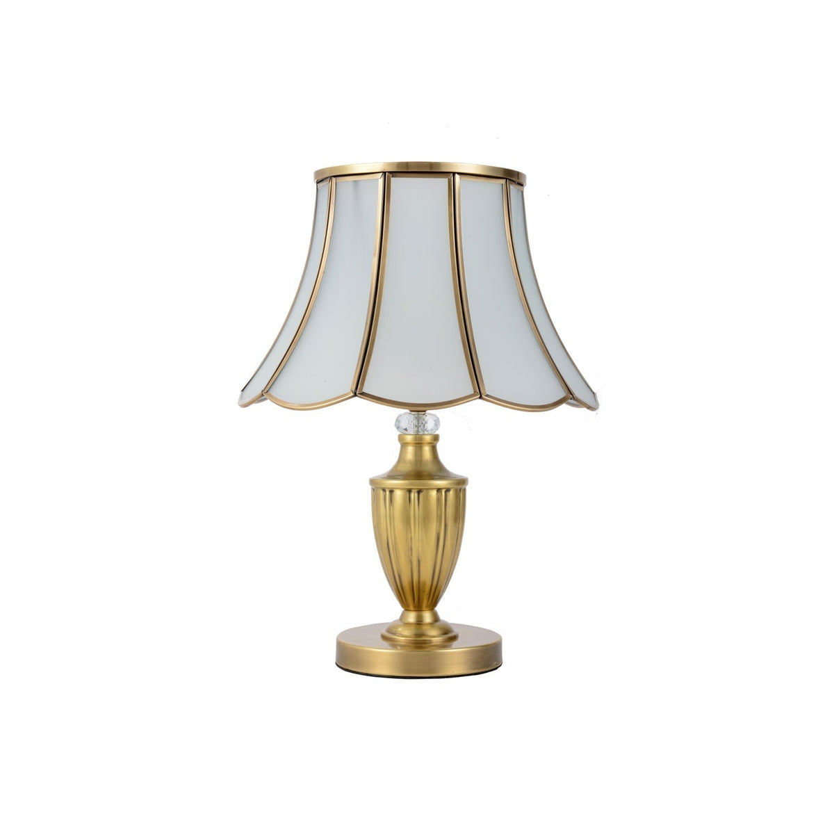 Valencia messing en glas vintage tafellamp