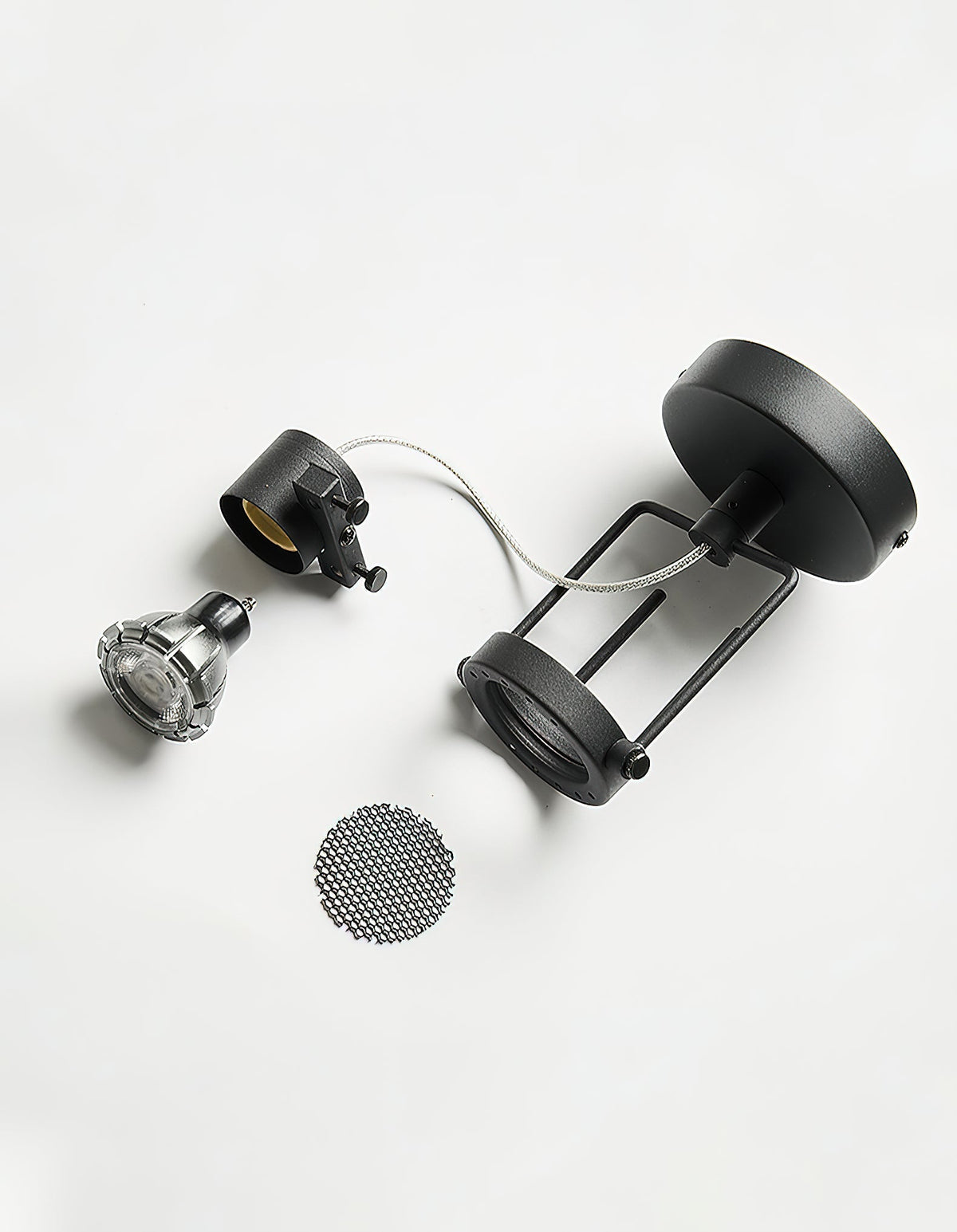 Torven plafondlamp nikkel lampenkap minimalistisch spotlicht woonkamer