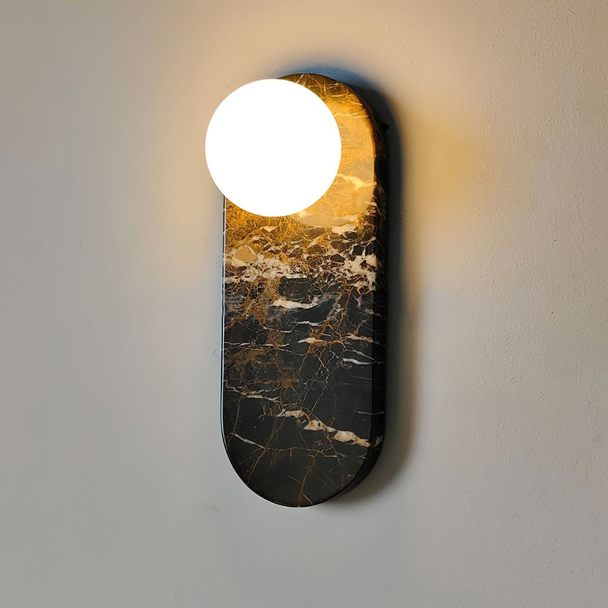 Sysolion Moderne minimalistische wandlamp van glas en marmer