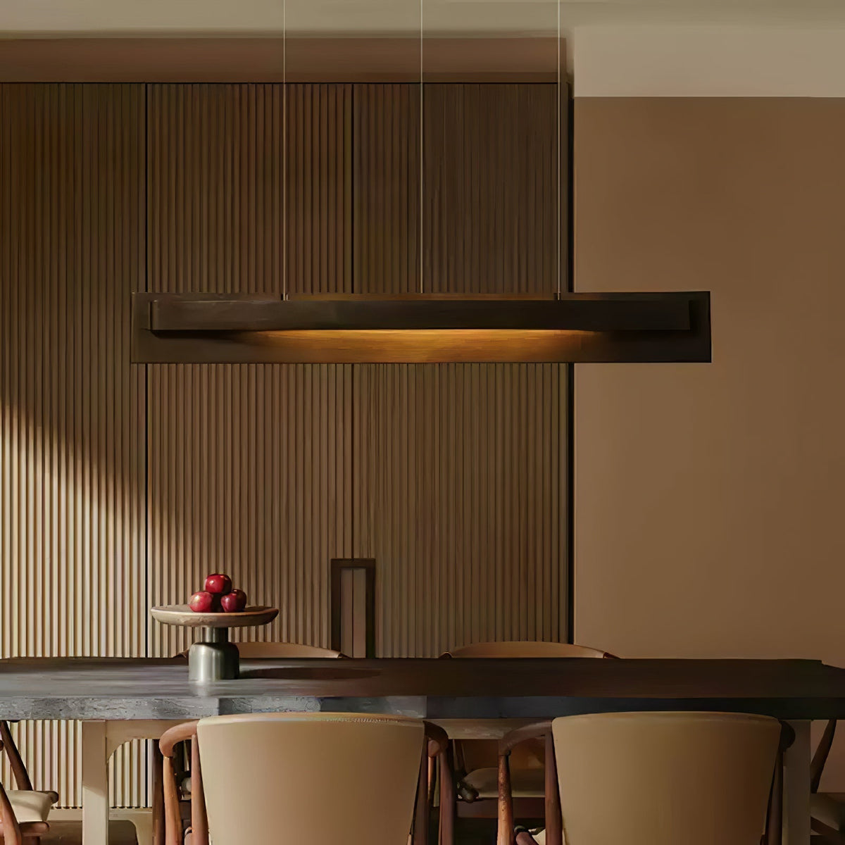 Zaraeyra Minimalistische hanglamp van walnoothout