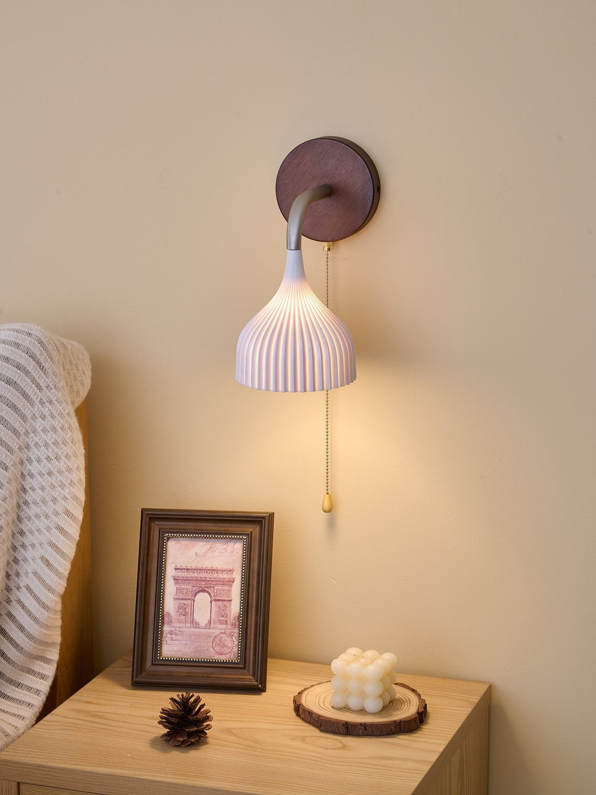 Cimararae elegantie klassieke Houten wandlamp