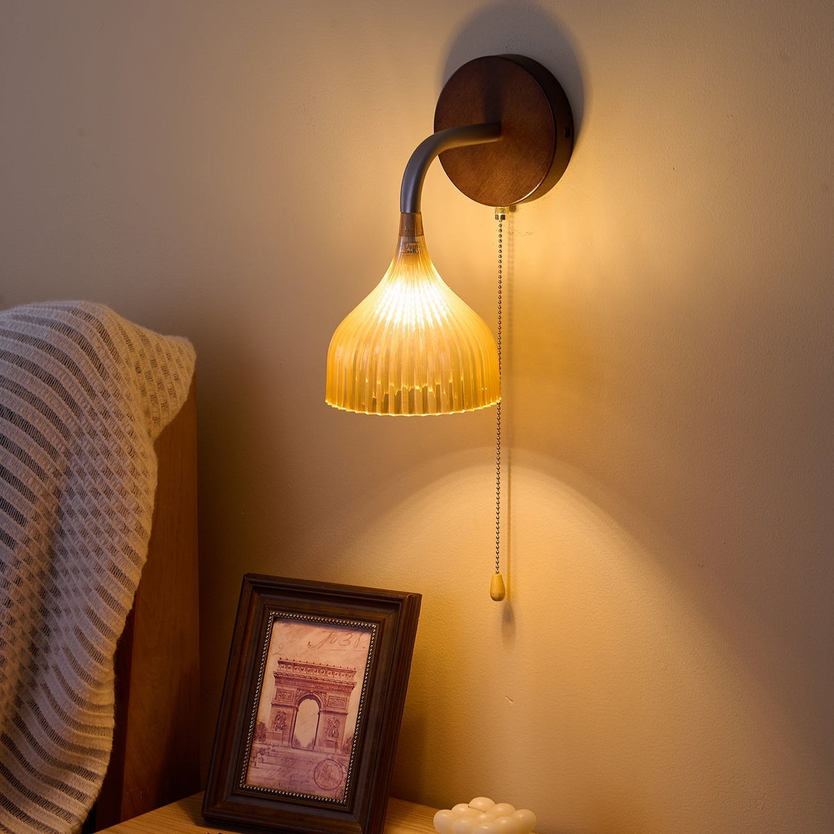 Cimararae elegantie klassieke Houten wandlamp
