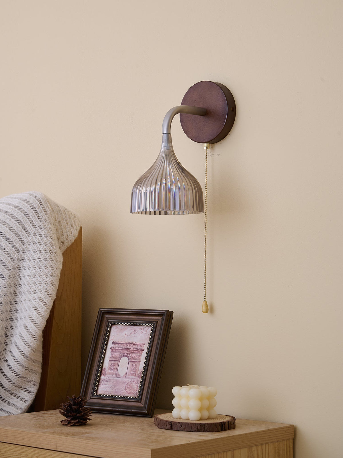 Cimararae elegantie klassieke Houten wandlamp
