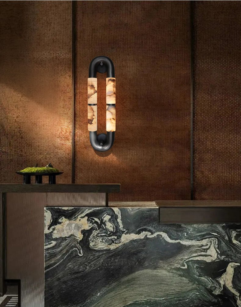 Gloxa Arc Twin albasten wandlamp
