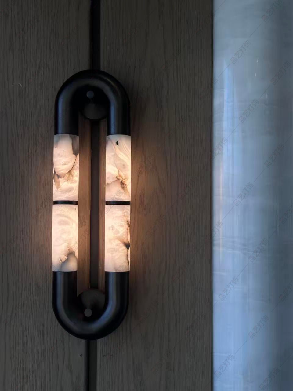 Gloxa Arc Twin albasten wandlamp
