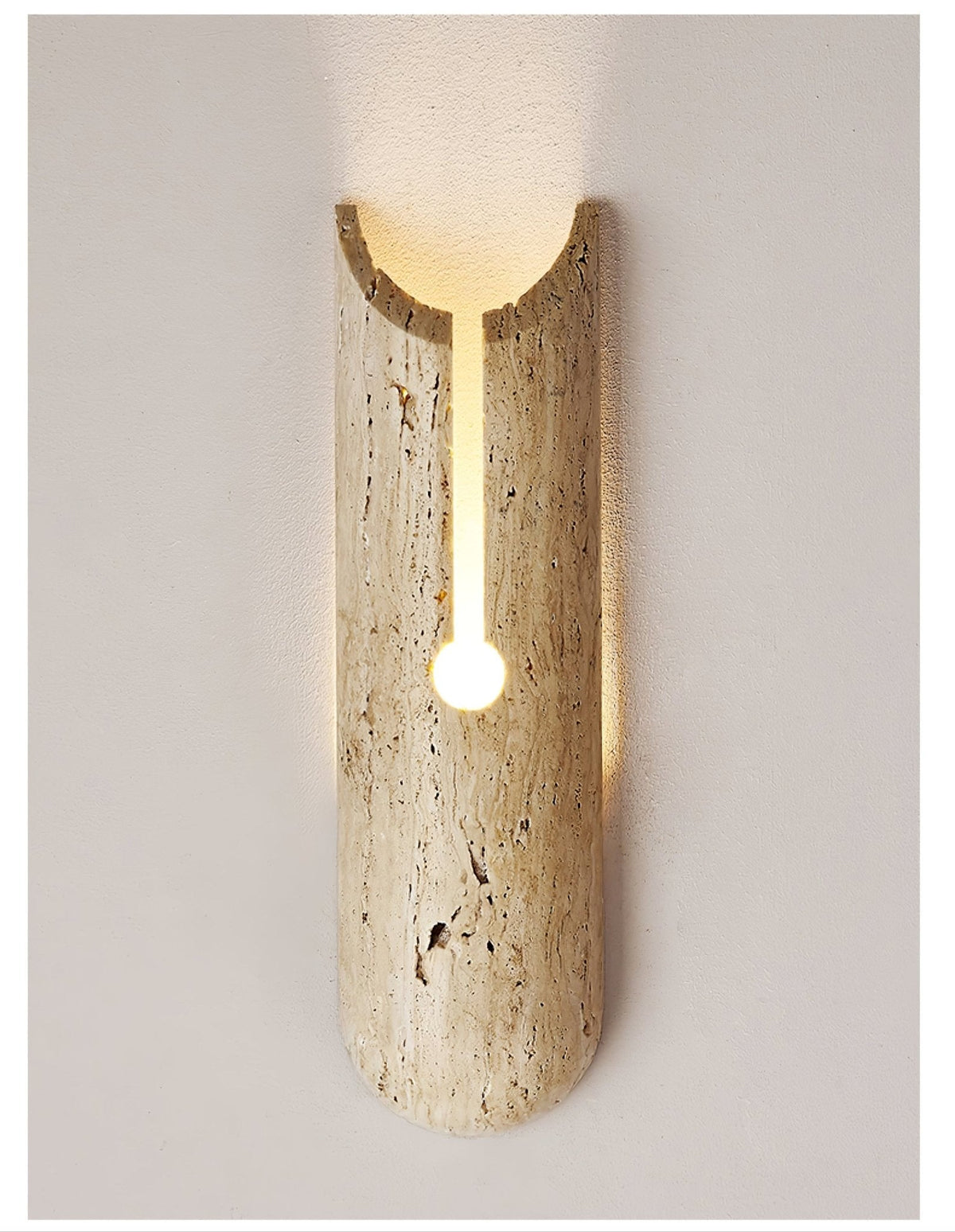 Norerette Rustic Geel travertin wandlamp