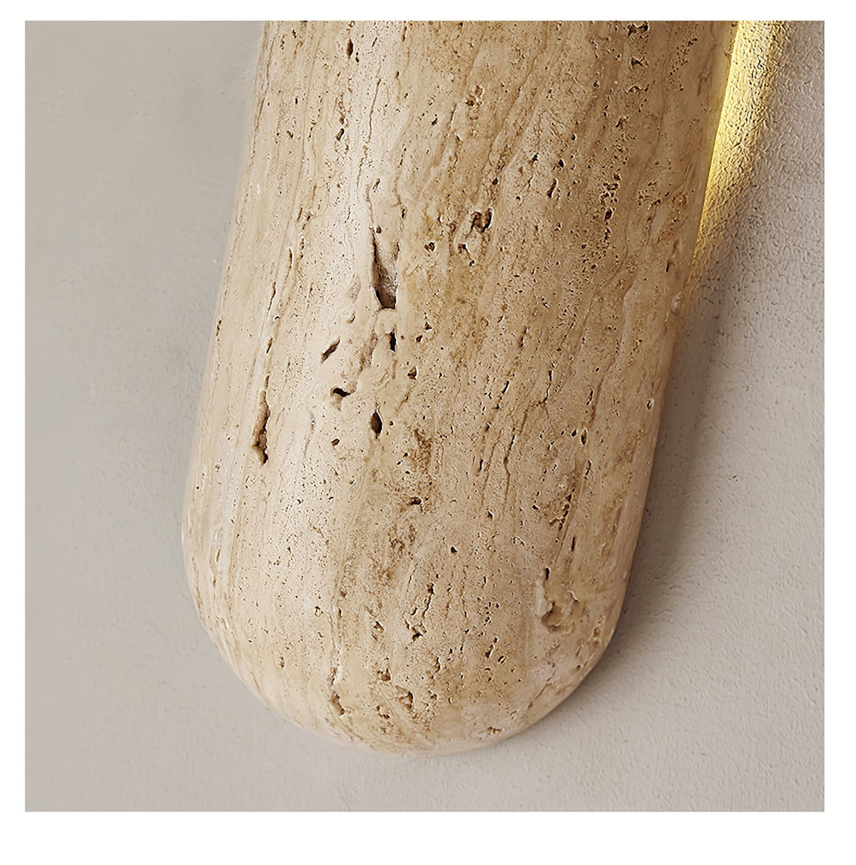 Norerette Rustic Geel travertin wandlamp