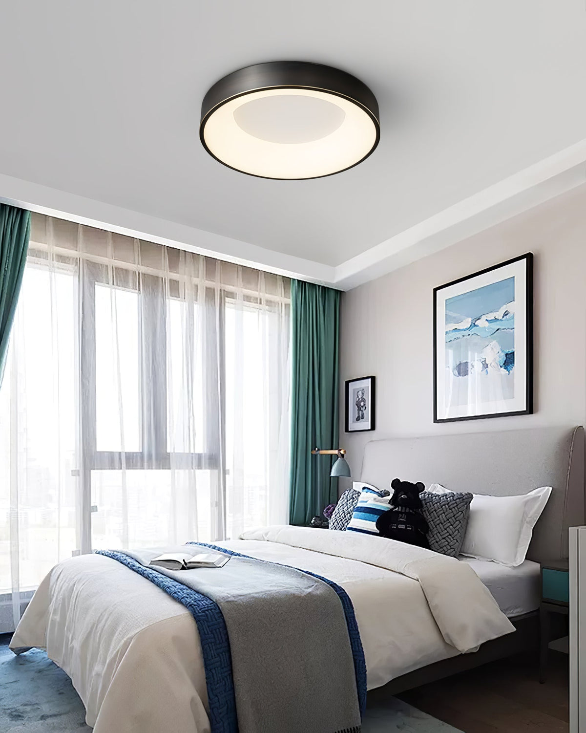 Zetheos Moderne minimalistische plafondlamp van messing