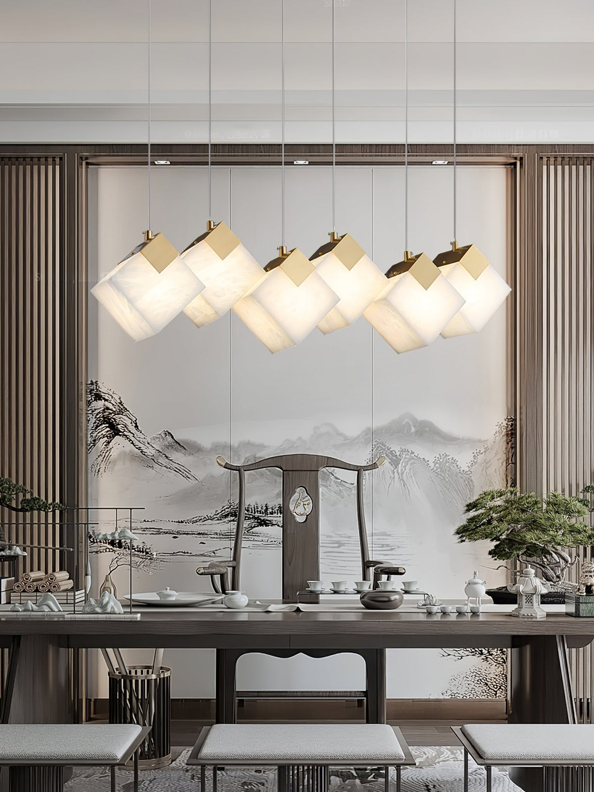 Vevariel Linear albasten hanglamp