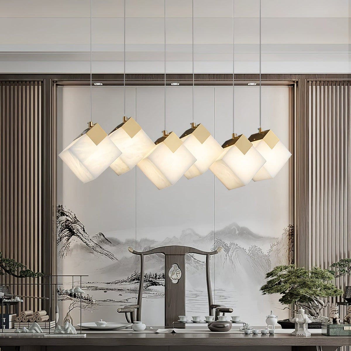 Vevariel Linear albasten hanglamp