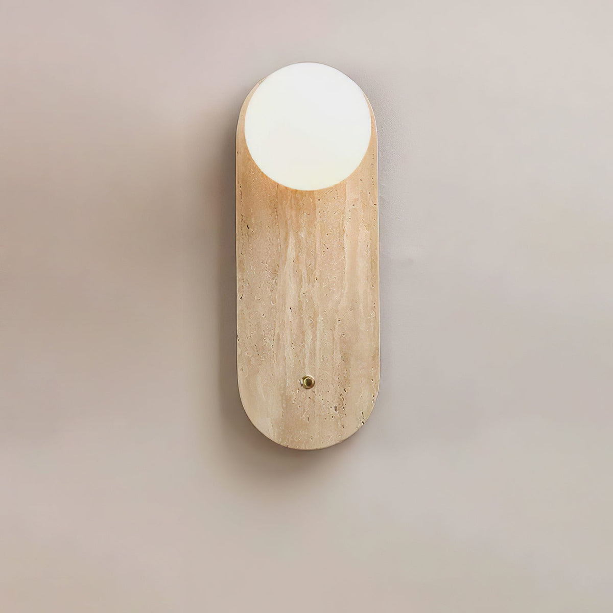 Aurevon minimalistisch wandlamp van geel travertin