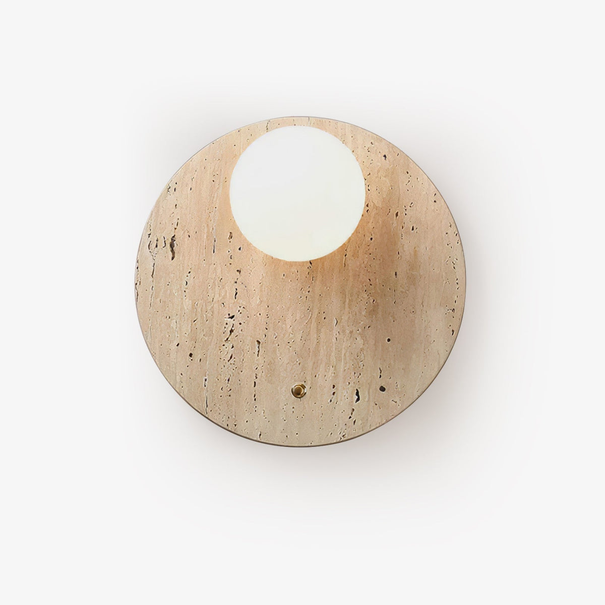 Aurevon minimalistisch wandlamp van geel travertin