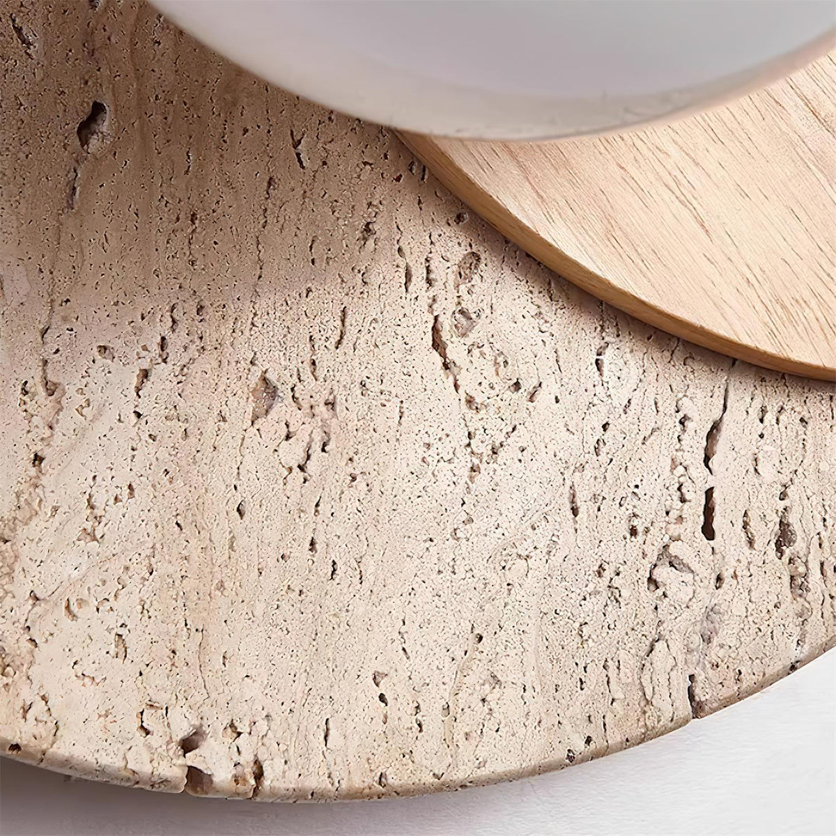 Otale Overlapping-Disc travertin wandlamp Met Stekker