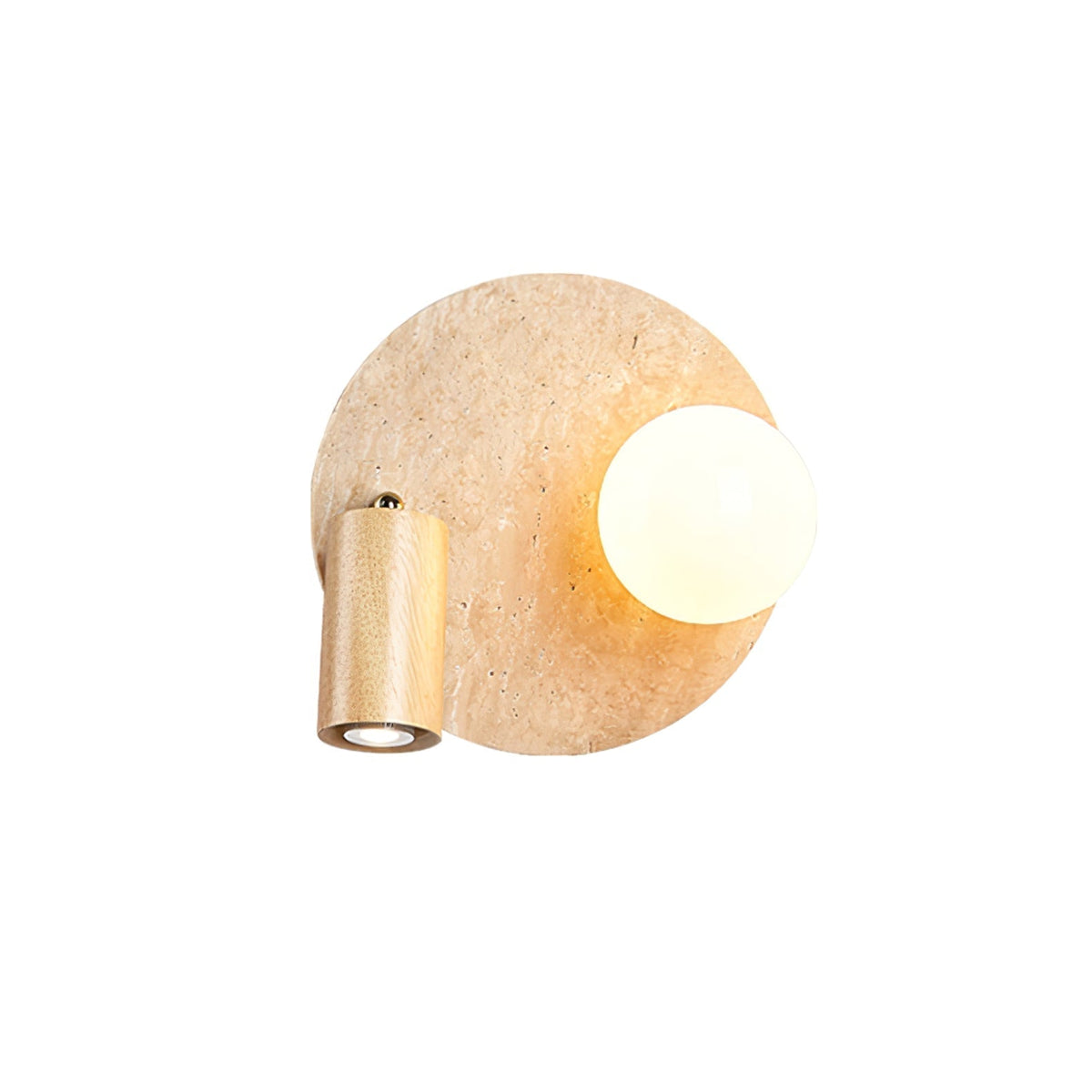 Armara wandlamp met Geel travertin Schijf