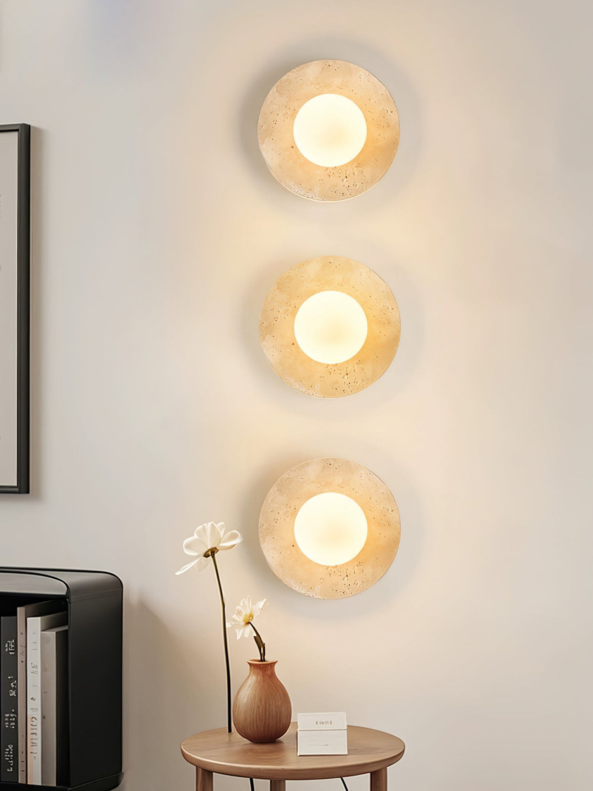 Sereella plafondlamp in travertin