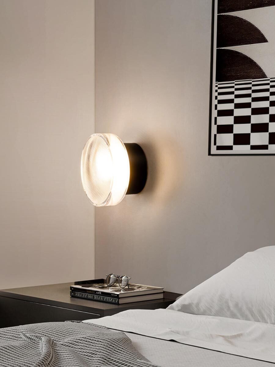 Noct Ribbed glas wandlamp