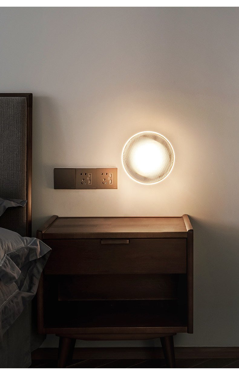 Noct Ribbed glas wandlamp