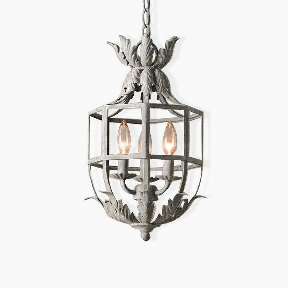 Soraaine Kroonluchter Retro Cage Grijze Kaars