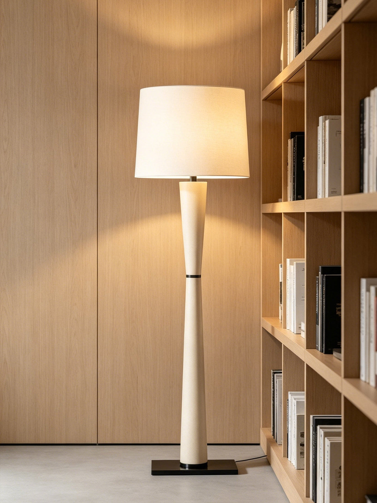 Renenelia vloerlamp van leer