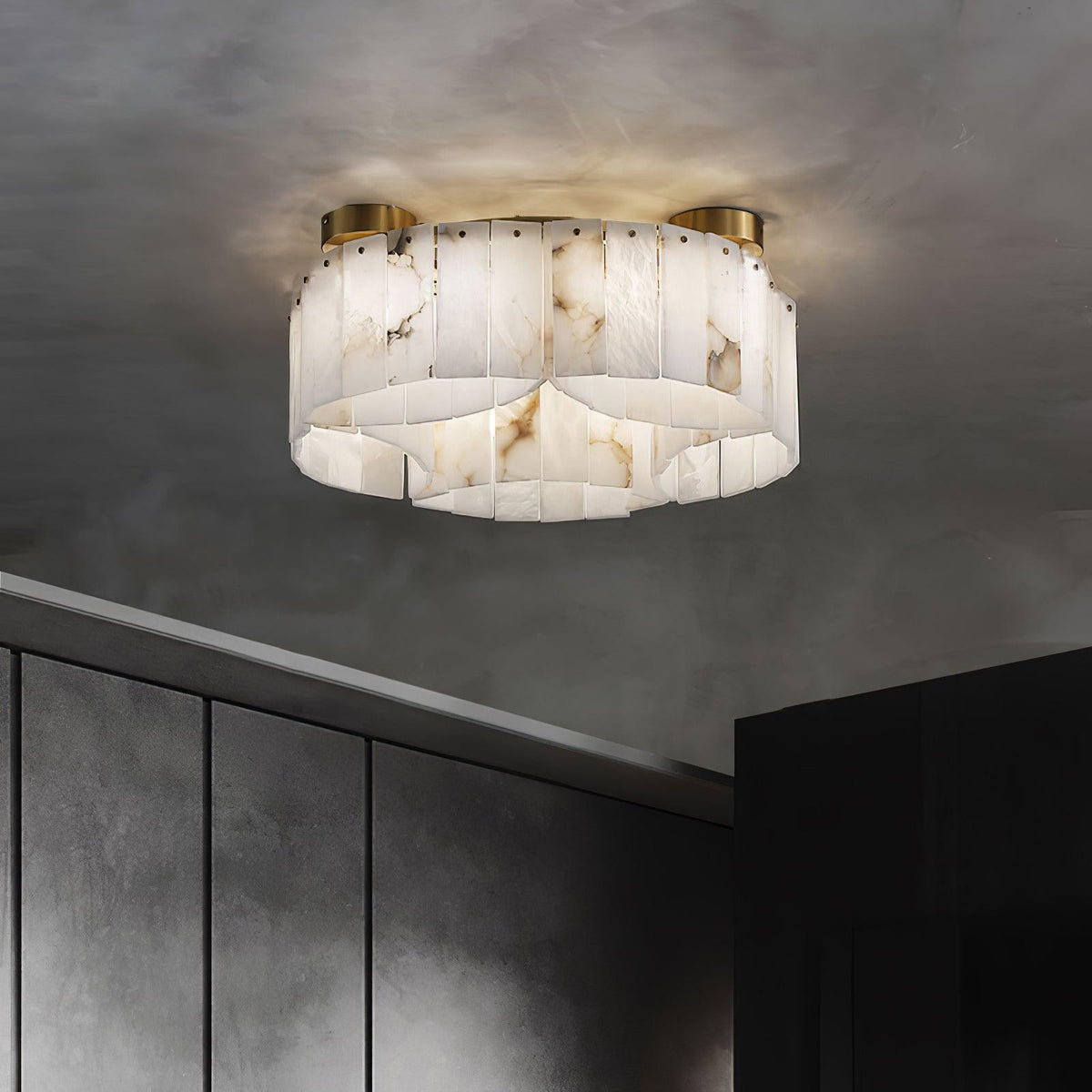 Selene albasten plafondlamp