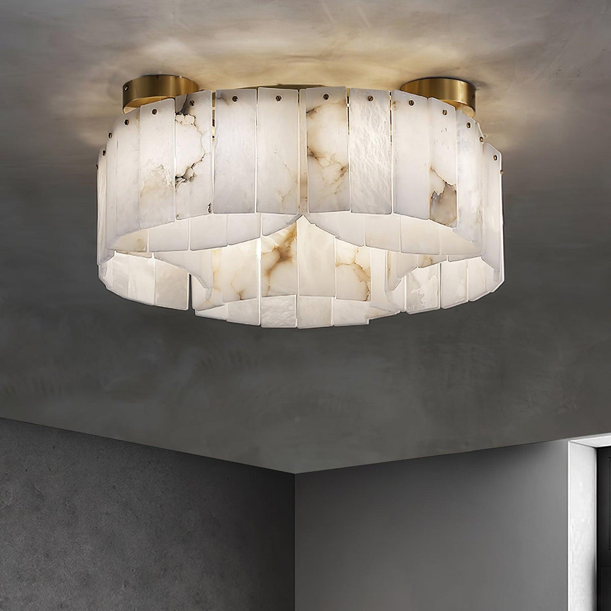Selene albasten plafondlamp