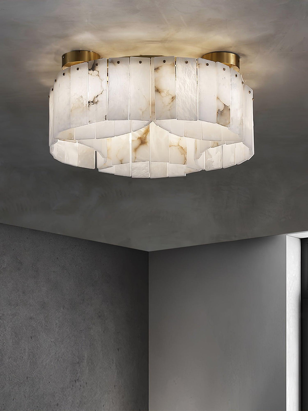 Selene albasten plafondlamp