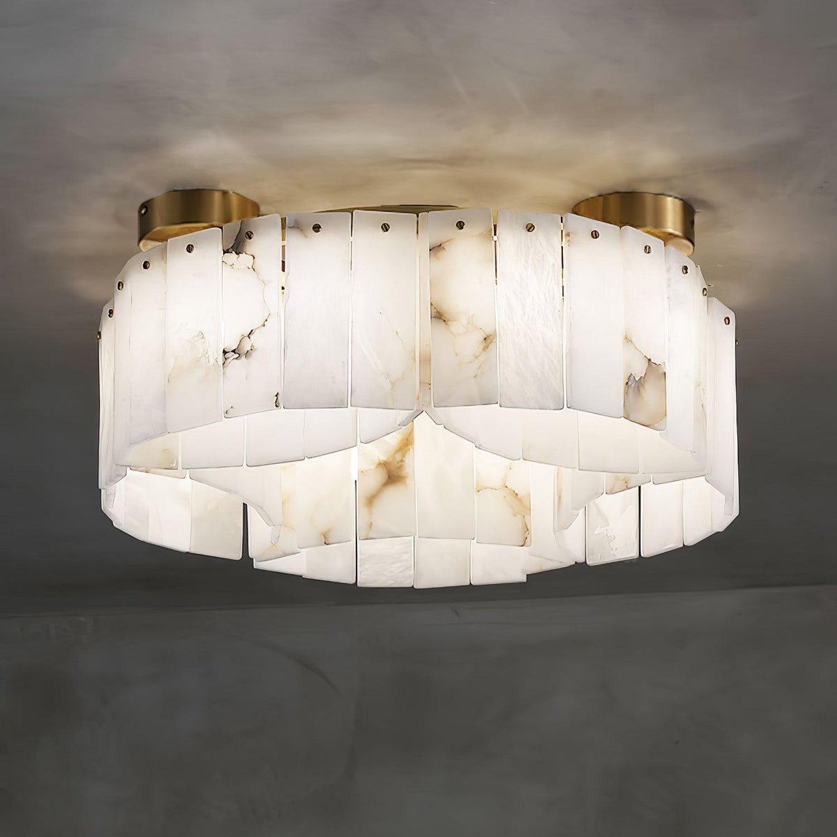 Selene albasten plafondlamp