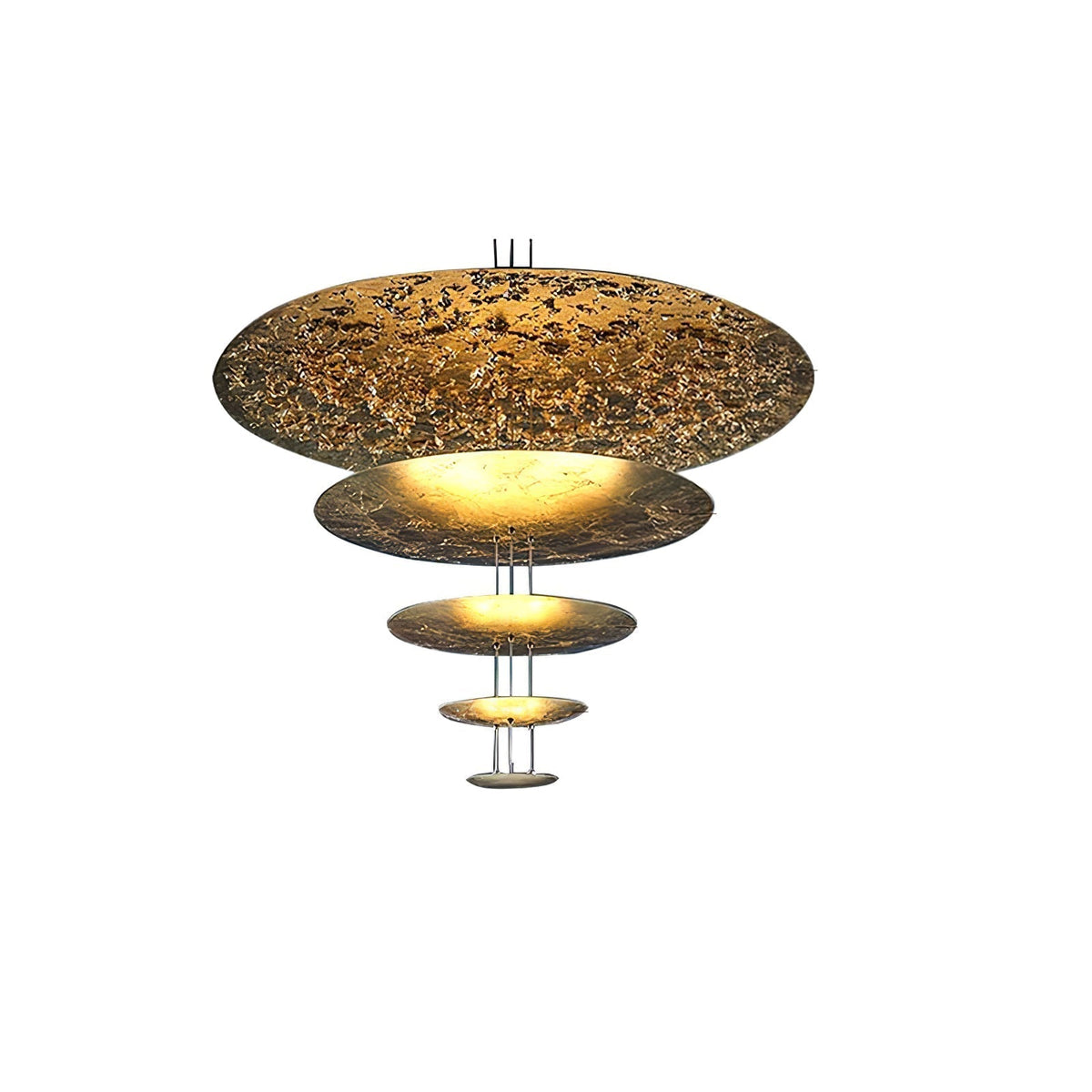 Phelion gelaagde hanglamp van goudfolie