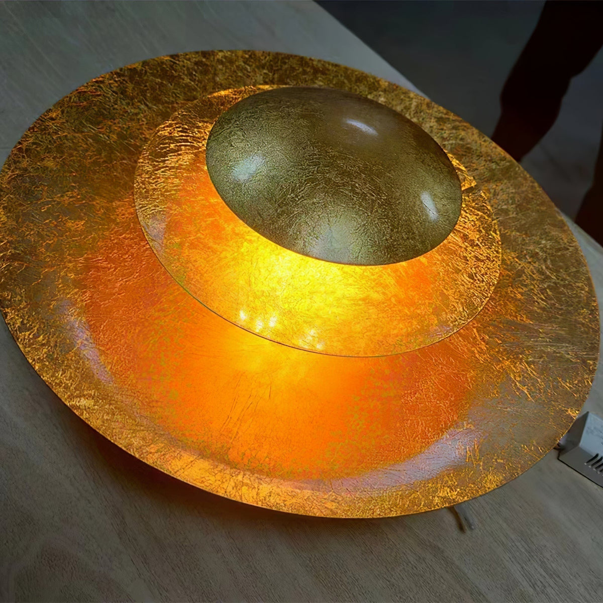 Solaris Vintage goudkleurige folie wandlamp