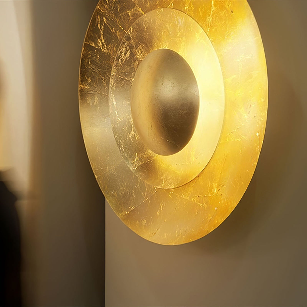 Solaris Vintage goudkleurige folie wandlamp