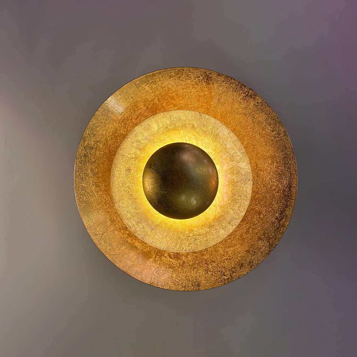 Solaris Vintage goudkleurige folie wandlamp