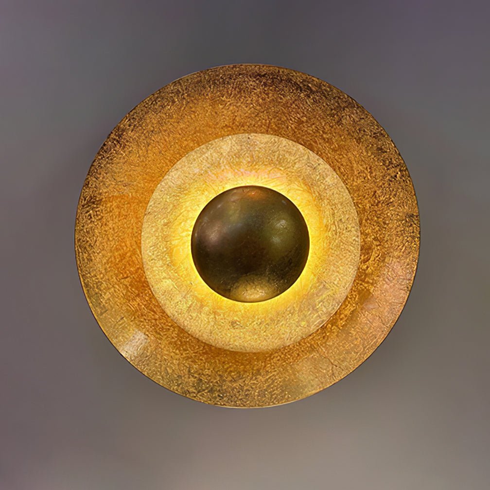 Solaris Vintage goudkleurige folie wandlamp