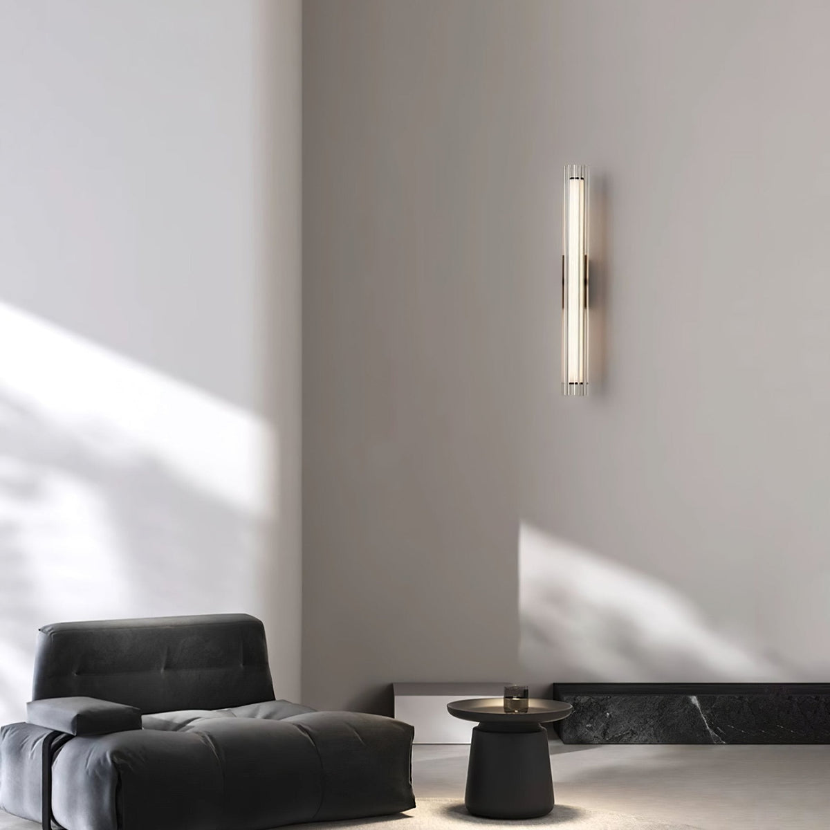 Corv wandlamp met glas in moderne stijl