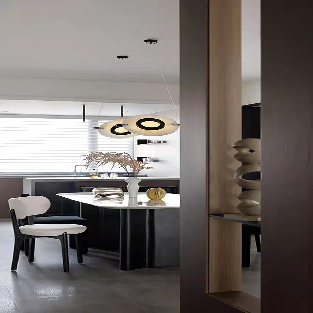 Imirila ronde hanglamp van glas