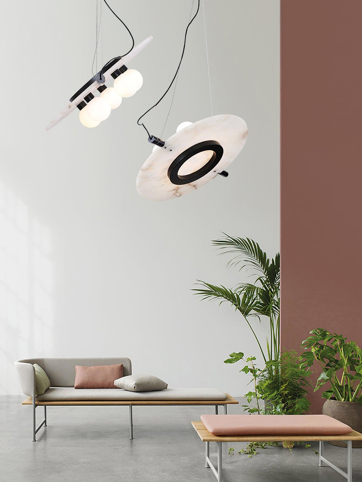 Imirila ronde hanglamp van glas