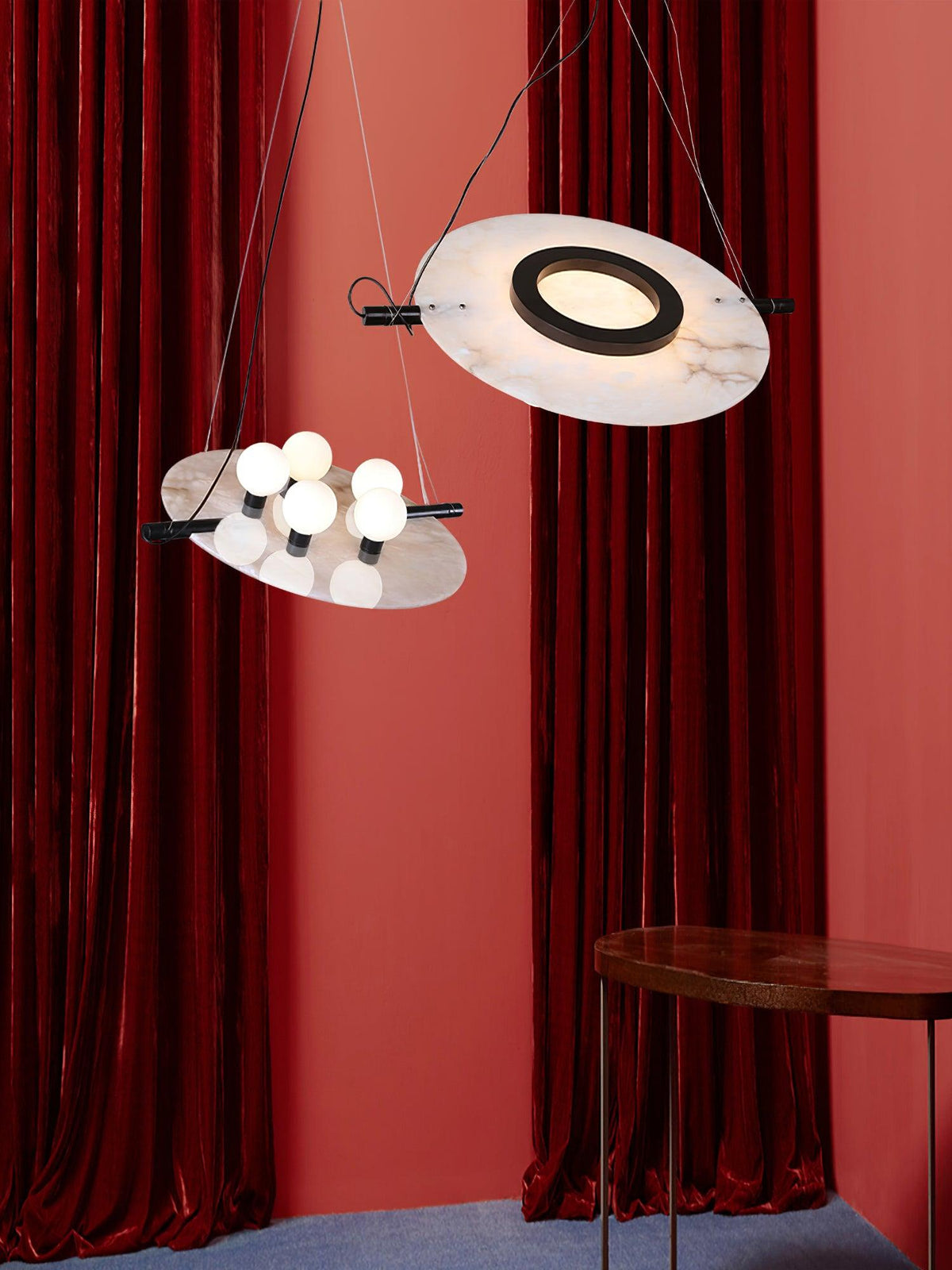 Imirila ronde hanglamp van glas