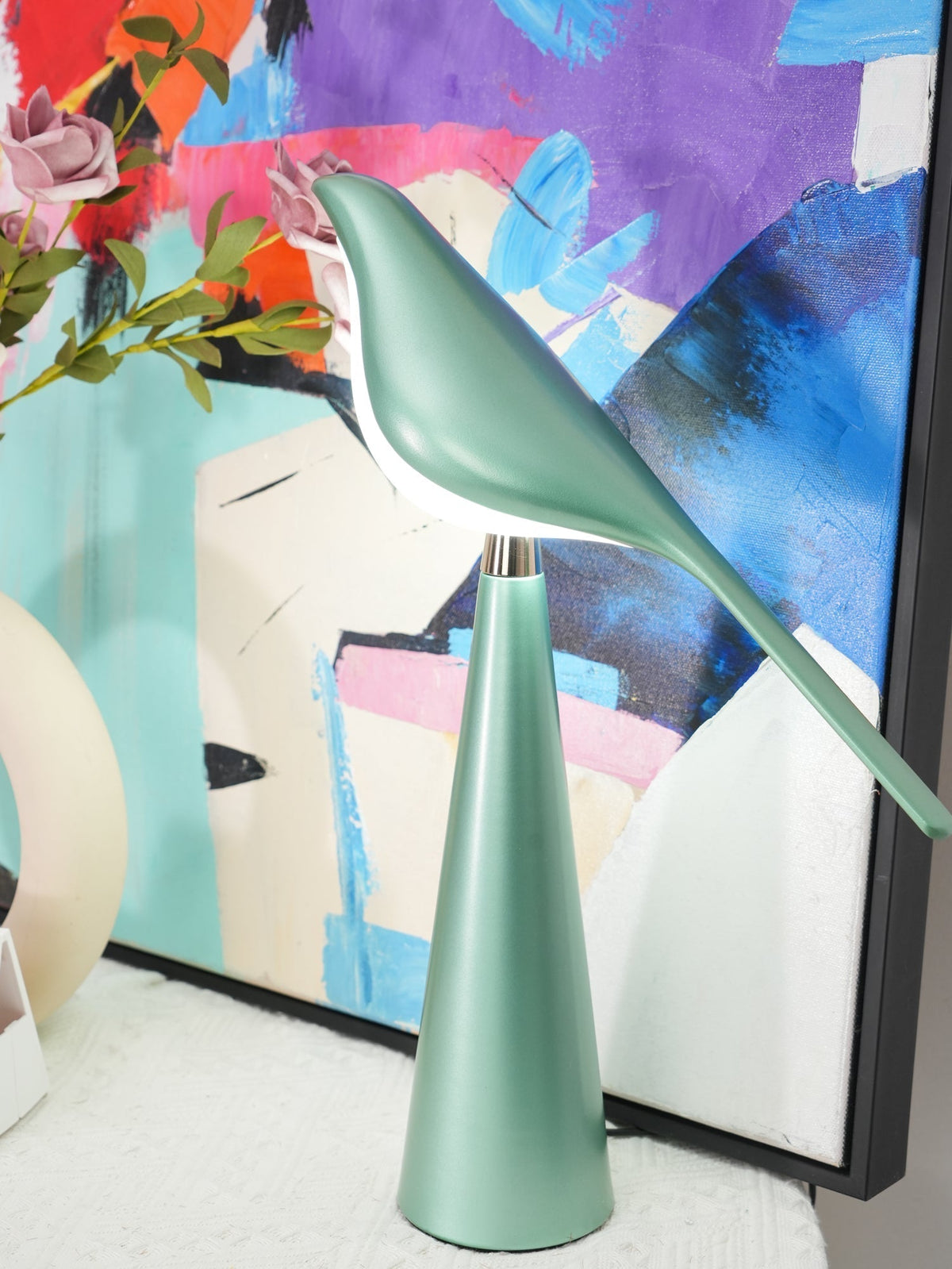 Selenaine moderne tafellamp in blauw