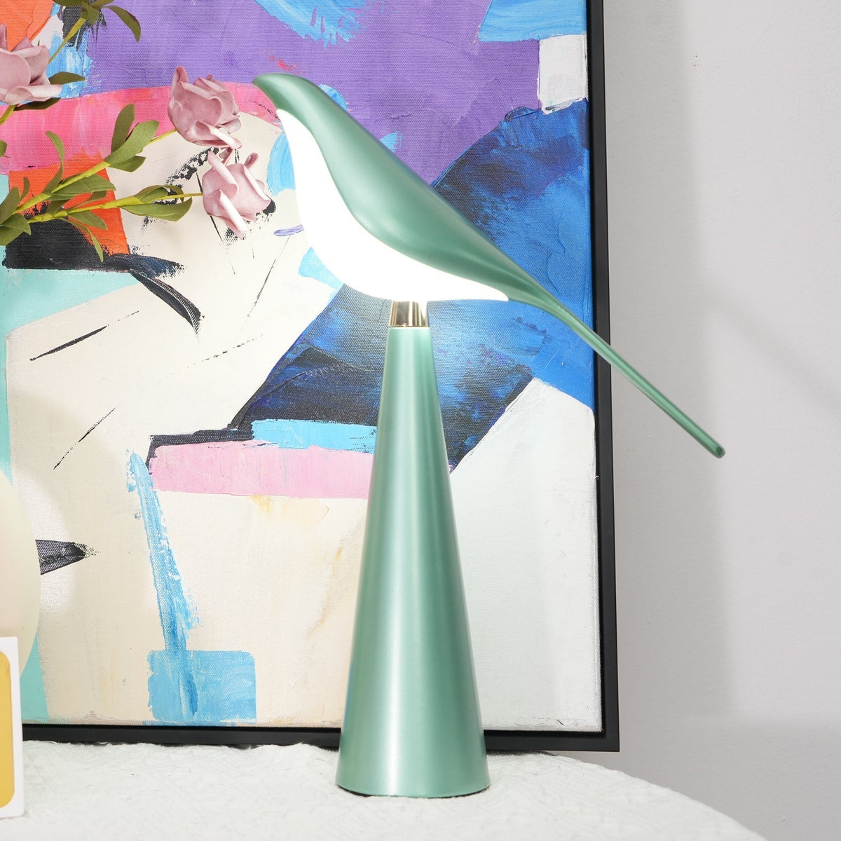 Selenaine moderne tafellamp in blauw