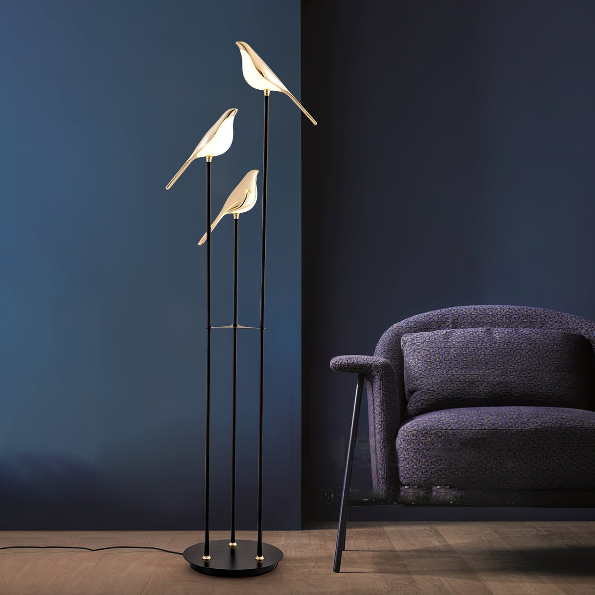 Vont Art Deco messing vloerlamp