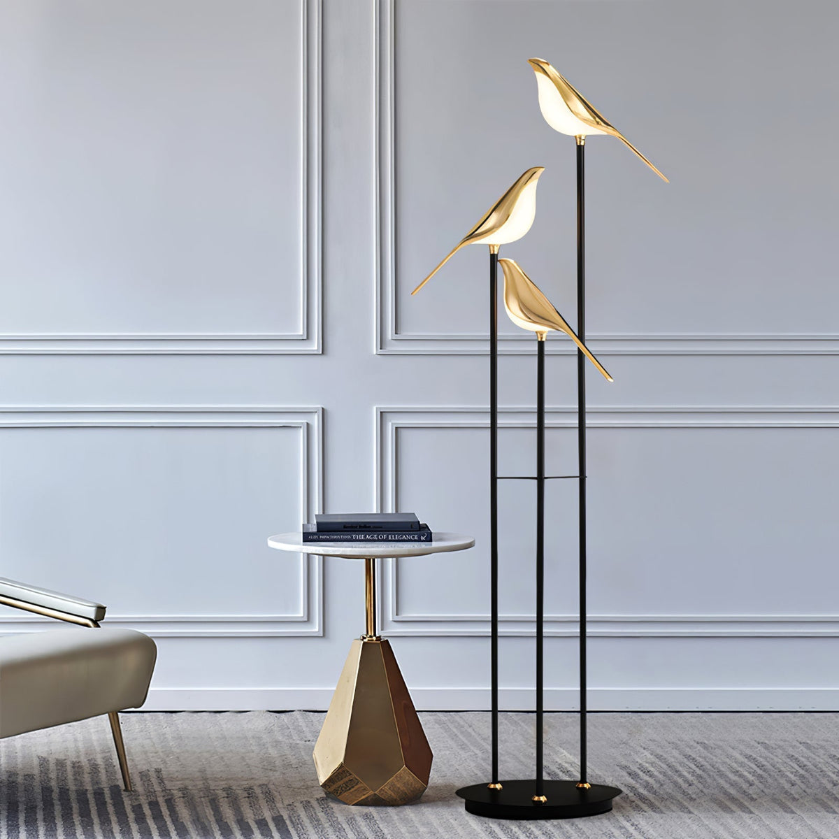 Vont Art Deco messing vloerlamp