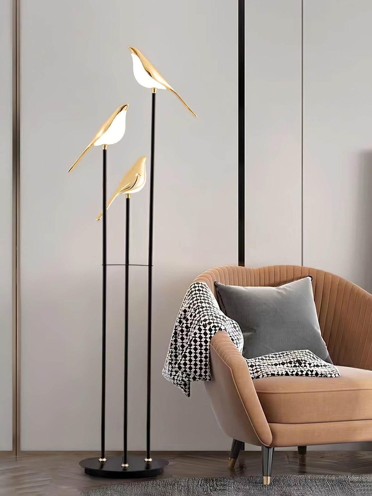 Vont Art Deco messing vloerlamp
