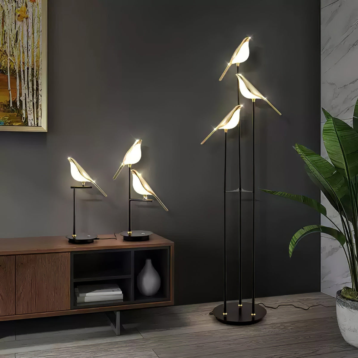 Vont Art Deco messing vloerlamp