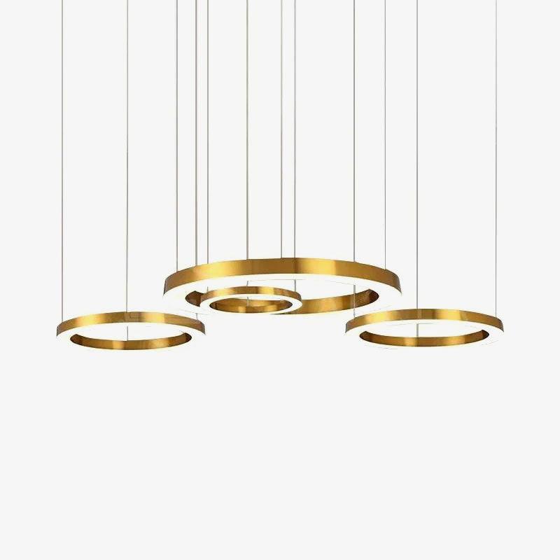 Dexlin hanglamp LED-ring goudkleurige afwerking moderne 3-ring