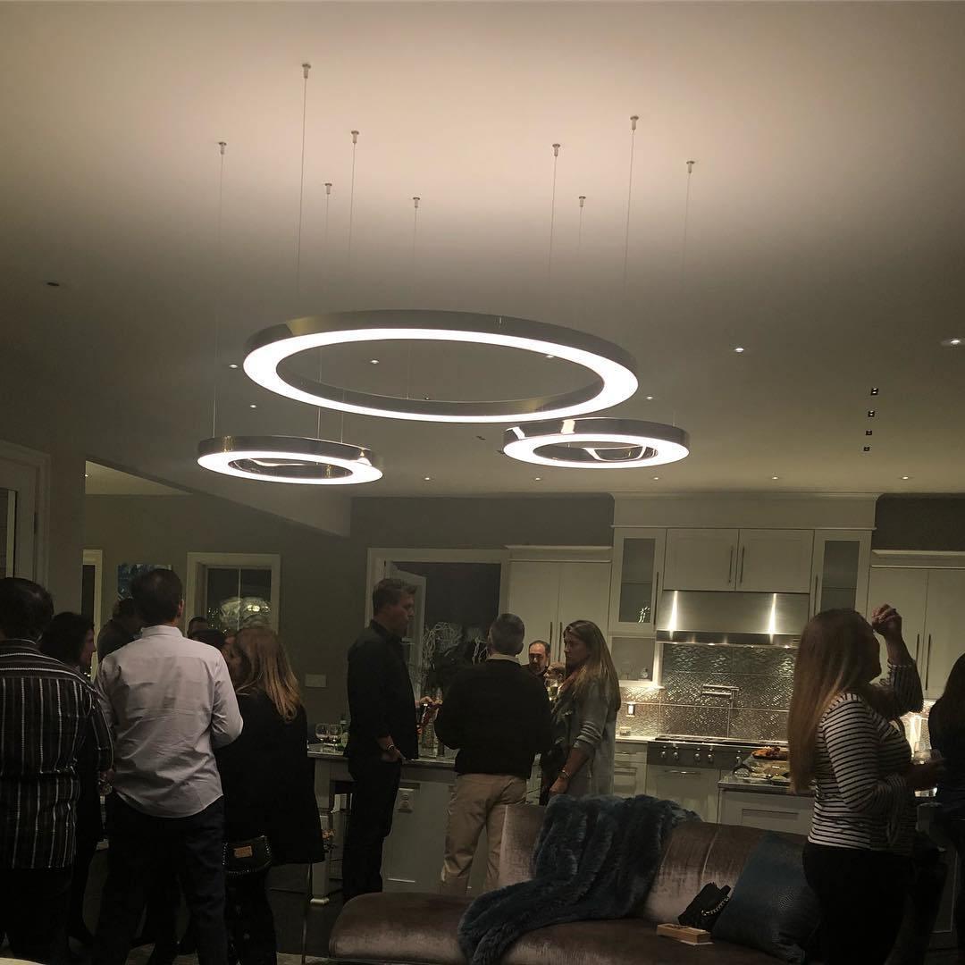 Dexlin hanglamp LED-ring goudkleurige afwerking moderne 3-ring