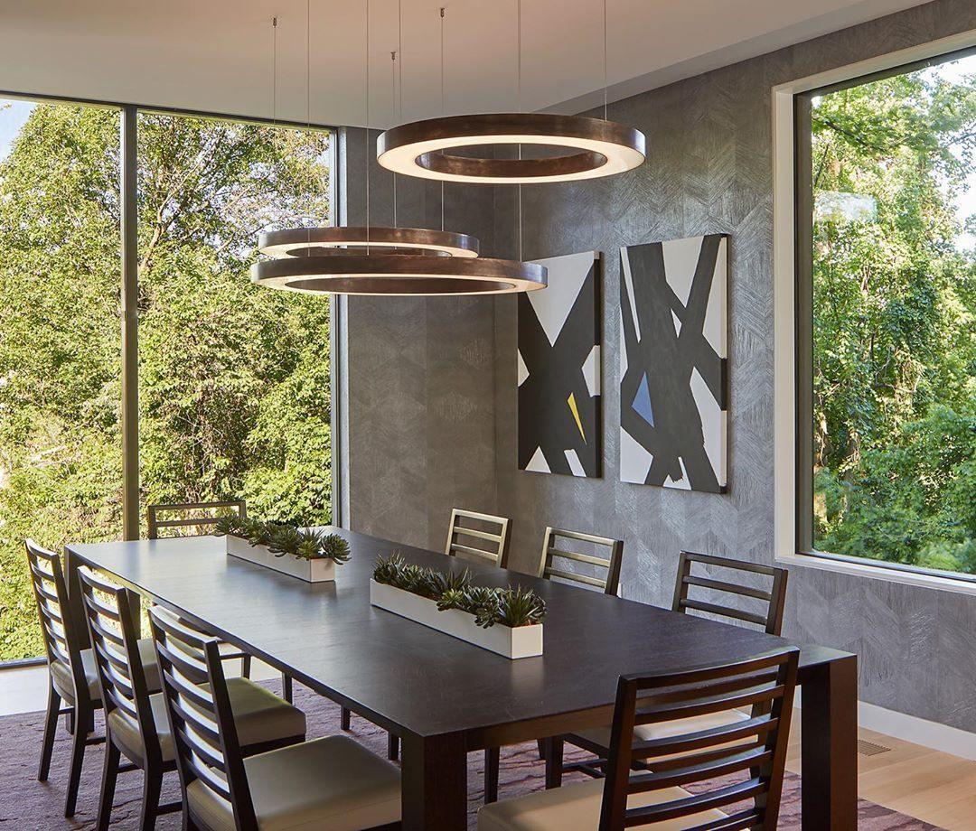 Dexlin hanglamp LED-ring goudkleurige afwerking moderne 3-ring